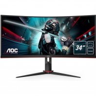 купить Монитор Игровой 34* AOC CU34G2X/BK/01 VA 3440x1440@144Hz 300cd/m2 Curved 3000:1 1мс 2xHDMI 2xDP Black в Алматы фото 1