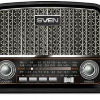 купить SVEN SRP-555, черный-серебро, радиоприемник, мощность 3 Вт (RMS), FM/AM/SW, USB, SD/microSD /  в Алматы фото 1