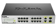 купить D-Link DES-1018MP/A1A Неуправляемый коммутатор 16 портов 10/100 с PoE + 2 комбо-порта 10/100/1000 /  в Алматы фото 1