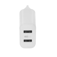 купить Зарядное устройство сетевое Olmio USBx2, 2.4А, Smart IC + 8-pin кабель в комплекте, белый в Алматы фото 2