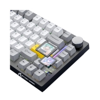 купить KeyBoard USB, AttackShark X820 Ultra, Custom Linear switch, 80 keys+1knob+LCD0.85", 2,4/BT/cable,blc в Алматы фото 3