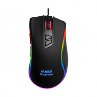 купить Компьютерная мышь, Mars Gaming, MM218, Игровая, Pixart 3325PRO, Оптическая 10000dpi, 7 программируемых клавишь, LED подсветка, Проводная 1,8м, USB, Чёрная в Алматы фото 1