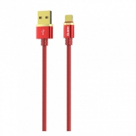 купить Кабель OLMIO DELUXE, USB 2.0 - Type-C, 1м, 2.1A, красный в Алматы фото 1