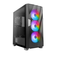 купить Компьютерный корпус DF700 FLUX, white, 3*120mm ARGB, 2*120mm black fans, ATX midi tower (w/o PSU) в Алматы фото 1