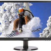 купить 243V5LHSB/01 Монитор LCD 23,6** 16:9 1920х1080 TN, nonGLARE, 250cd/m2, H170&deg;/V160&deg;, 20М:1, 16,7M Color, 5ms, VGA, DVI, HDMI, Tilt, 2Y, Black в Алматы фото 1