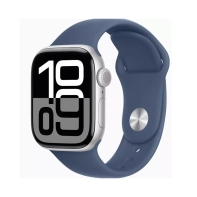 Купить Смарт часы Apple Watch Series 10 GPS 42mm Silver Aluminium Case with Denim Sport Band - S/M (MWWA3QI/A) Алматы