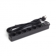 купить Сетевой фильтр, iPower, iPEO5m-USB, 6 розеток, 5 метров, Два USB-порта 220-240В, 10A, Чёрный в Алматы фото 1
