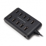 купить Расширитель USB, Deluxe, DUH10001BK, 10 Портов, USB 2.0 Hi-Speed, Виде сетевого фильтра, С кнопкой вкл./выкл., Без блок питания , Чёрный в Алматы фото 1