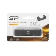 Купить Silicon Power 250GB DS72 Dual USB-C/USB 3.2 Gen 2, Portable External SSD, Steam Deck and iPhone 15 Pro, R/W: up to 1050MB/s; 850MB/s, Black Алматы