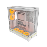Купить Корпус Montech HS02 PRO (W) ATX/Micro-ATX/Mini-ITX (Back-Connected MB) 2xUSB 1xType-C 1xAudio Белый в Алматы