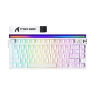 Купить KeyBoard USB, Attack Shark R85 HE Wite Contour, Magnetic Purple switch, EN/RU/KZ, cable, WH в Алматы