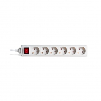 купить Сетевой фильтр, iPower, Office W6-50M, 6 розеток, 5 метров, 220-240В, 10A, Белый в Алматы фото 1