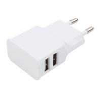 купить Адаптер питания Cablexpert MP3A-PC-11 100/220V - 5V USB 2 порта, 2.1A, белый в Алматы фото 1