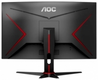 купить Изогнутый профессиональный игровой монитор 27* AOC C27G2AE/01 VA 165Hz 4ms 250cd/m 178/178 Curved 1500R 4000:1 80млн:1 2xHDMI 1xD-SUB 2x2W Black/Red в Алматы фото 2