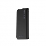 купить Портативное зарядное устройство, Awei, P28K, Power Bank 10000mAh, Выход USB1: 5V?1A / USB2: 5V?2.1A, Индикатор заряда батареи, Кабель Micro USB в комплекте, Чёрный в Алматы фото 1