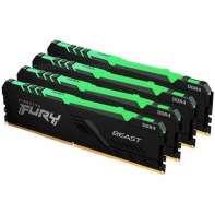 купить Модуль памяти Kingston Fury Beast RGB KF426C16BBAK4/128 DDR4 DIMM 128Gb KIT (4x32) 2666 MHz CL16 в Алматы фото 1