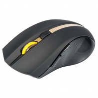купить Мышь Oklick 495MW черный/золотистый оптическая (1600dpi) беспроводная USB (6but) в Алматы фото 1
