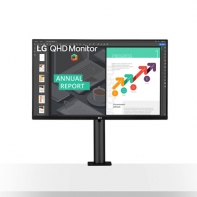 купить Монитор LG 27*,Черный, IPS, 2560*1440, 2K, 5 мс, 16:9, 350cd/m2, 178&deg;/178&deg;, 1000:1, 5 000 000:1, 75Гц, Плотность пикселей 163 PPI, Шаг пикселя 0.2331, Интерфейс подключения 2xHDMI, DisplayPort, USB 3. 2) в Алматы фото 1