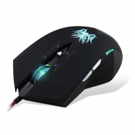купить Мышь USB, Игровая, Crown CMXG-602 Gaming оптическая/6 кнопок/600/1000/1400/2200DPI/чёрная и эргономичная форма с подсветкой в Алматы фото 1