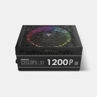 купить Блок питания ПК 1440 W GAMDIAS CYCLOPS X1-1200P 80PLUS PLATINUM <1200W, RGB, APFC,135mmFAN> в Алматы фото 3