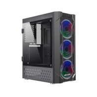 купить Корпус Wintek Rainbow K106 TG,1xUSB3.0,2xUSB 2.0,2*3,5 2*2,5 7слотов VGA325мм CPU155мм Сталь 0,45мм,HD-Audio 3Fan, ATX (Wintek Rainbow K106 TG) в Алматы фото 1