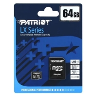 купить Карта памяти MicroSD Patriot LX microSDXC, 64GB, PSF64GMCSDXC10 в Алматы фото 2