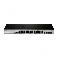 купить Коммутатор D-Link DES-1210-28/ME Управляемый  2 уровня с 24 портами 10/100Base-TX, 2 портами 100/1000Base-X SFP и 2 комбо-портами 100/1000Base-T/SFP. (Flash-память 16 Мб для аппаратной ревизии В2) в Алматы фото 1