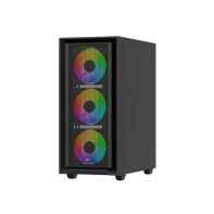 купить Корпус Wintek Apollo 802-B-M TG, ATX/Micro ATX, USB 1*3.0/2*2.0, HD Mic, 4*12cm ARGB (контроллер   пульт д/у в комплекте), чёрный в Алматы фото 2