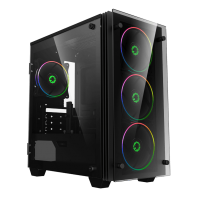 купить Корпус ПК без БП GameMax Mini Stratos H609 <MATX, 4х120, 411,5х193х415mm> в Алматы фото 1
