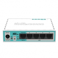 купить Маршрутизатор MikroTik RB750r2 hEX lite  with 850MHz CPU, 64MB RAM, 5 LAN ports, RouterOS L4, plastic case, PSU в Алматы фото 2