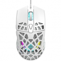 купить Puncher GM-20 High-end Gaming Mouse with 7 programmable buttons, Pixart 3360 optical sensor, 6 levels of DPI and up to 12000, 10 million times key life, 1.65m Ultraweave cable, Low friction with PTFE feet and colorful RGB lights, white, size:126x67.5 в Алматы фото 1