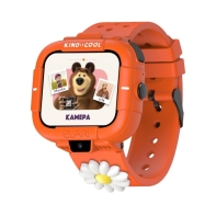 купить Детские смарт-часы Elari KidPhone Masha and the Bear, IPS дисплей 1.7 дюйма, водонепроницаемые, Оранжевый в Алматы фото 1