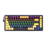 Купить KeyBoard  USB, Redragon Elf RU, wireless, purple/yellow, (71664) Алматы