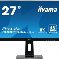 купить Монитор LCD 27** 16:9 3840x2160(UHD 4K) IPS, nonGLARE, 300cd/m2, H178&deg;/V178&deg;, 1000:1, 80M:1, 1.07B, 4ms, DVI, HDMI, DP, USB-Hub, Height adj, Pivot, Tilt, Swivel, Speakers, 3Y, Black в Алматы фото 1