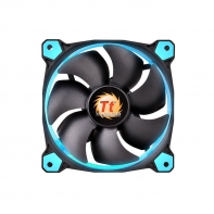 купить Кулер для компьютерного корпуса,Thermaltake, Riing 14 LED Blue (CL-F039-PL14BU-A), 140мм, 1000-1400 об.мин, 3pin LNCable, Подсветка LED синяя, Габариты 140х140х25мм, Чёрный в Алматы фото 1