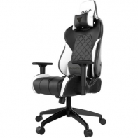 купить Игровое кресло GAMDIAS ACHILLES E1 L BW <WHITE, спинка:86см, наклон: 150, нагрузка: до 200кг> в Алматы фото 1