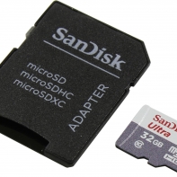 купить SanDisk Ultra Light microSDHC + SD Adapter 32GB 100MB/s Class 10 в Алматы фото 1