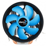 купить Кулер для процессора, Aerocool, Verkho 3 Plus, Intel 1156/1155/1151/1150/775 и AMD FM2/FM1/AM3 /AM3/AM2 /AM2, 125W, 120мм, 1000-2000±10% об/м, 4pin, Габариты 128х128х80мм, Серебристо-Синий в Алматы фото 1