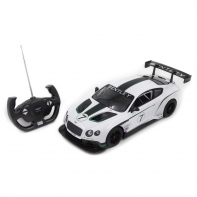 Купить Радиоуправляемая машина, RASTAR, 70600W, 1:14, Bentley Continental GT3, Пластик, 27 Mhz, Белый Алматы