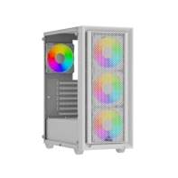 Купить Корпус Wintek Apollo 802-W-M TG, ATX/Micro ATX, USB 1*3.0/2*2.0, HD Mic, 4*12cm ARGB (контроллер   пульт д/у в комплекте), белый Алматы