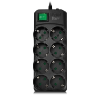 купить SVEN Сетевой фильтр Surge Protector SF-08E-16 5,0 m (8 sockets) black в Алматы фото 2