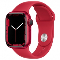 купить Apple Watch Series 7 GPS 41mm Red Aluminium Red Sport Band MKN23GK/A в Алматы фото 1