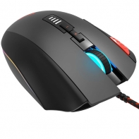купить CANYON,Gaming Mouse with 12 programmable buttons, Sunplus 6662 optical sensor, 6 levels of DPI and up to 5000, 10 million times key life, 1.8m Braided cable, UPE feet and colorful RGB lights, Black, size:124x79x43.5mm, 148g в Алматы фото 2