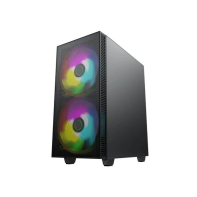 купить Корпус Gamemax AERO 2*3,5 4*2,5 7слотов VGA330мм CPU170мм Сталь 0,6мм, ATX, 3хFAN12CM ATX Черный (Gamemax AERO Black) в Алматы фото 2