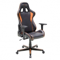 купить Игровое компьютерное кресло, DX Racer, OH/FH08/NO, ПУ экокожа, Вид наполнителя: губчатая пена высокой плотности (52 кг/м?), Металлическая основа кресла, Механизм качания: топ-ган, Прорезиненные колеса в комплектации, Черный-оранжевый в Алматы фото 1