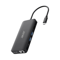 купить Док-станция  Acer 12in1 Type C dongle: 2 x USB3.2, 2 x USB2.0, 1x SD/TF, 2 x HDMI, 1 x PD, 1 x DP, 1 x RJ45, 1 x 3.5 Audio, black  в Алматы фото 3