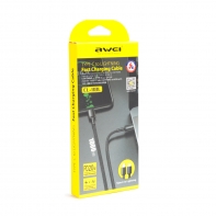 купить Интерфейсный кабель Awei Type-C to Lightning CL-118L 5V 2.4A 1m Белый в Алматы фото 3