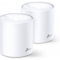 купить Домашняя Mesh Wi-Fi система GbE AX3000 Tp-Link Deco X60 (2 устройства) <Wi-Fi 6, 5 ГГц: до 2402 Мбит/с (802.11ax), 2,4 ГГц: до 574 Мбит/с (802.11ax), 802.11ax/ac/a/b/g/n, 2 гигабитных порта LAN/WAN, Beamforming, MU-MIMO, OFDMA, HomeCare&trade;> в Алматы фото 1