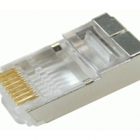 Купить Коннектор RJ-45 Cat 5e, FTP экран, Dintek Сплав меди с золотым напылением Алматы