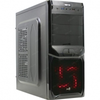 купить Компьютерный корпус, Aerocool, V3X Advance Black Edition, ATX/Micro ATX, USB 3.0/ 2.0, HD-Audio  Mic, Кулер 8см, Кулер 12см LED, Высота процессорного кулера до 150мм, Толщина 0,5мм, Без Б/П, Чёрный в Алматы фото 1